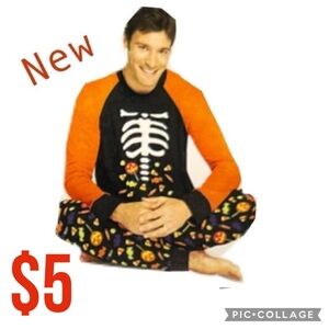 $5 item/NWT men’s Halloween pajama set size XL(46-48)